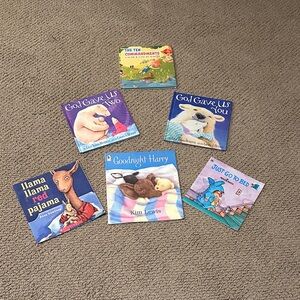Set of 6 Children's Board Books - Colorful Kids Story Collection